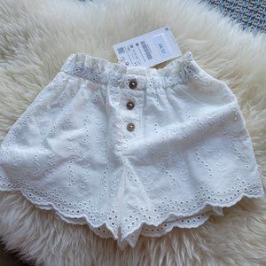 ZARA eyelet girls shorts